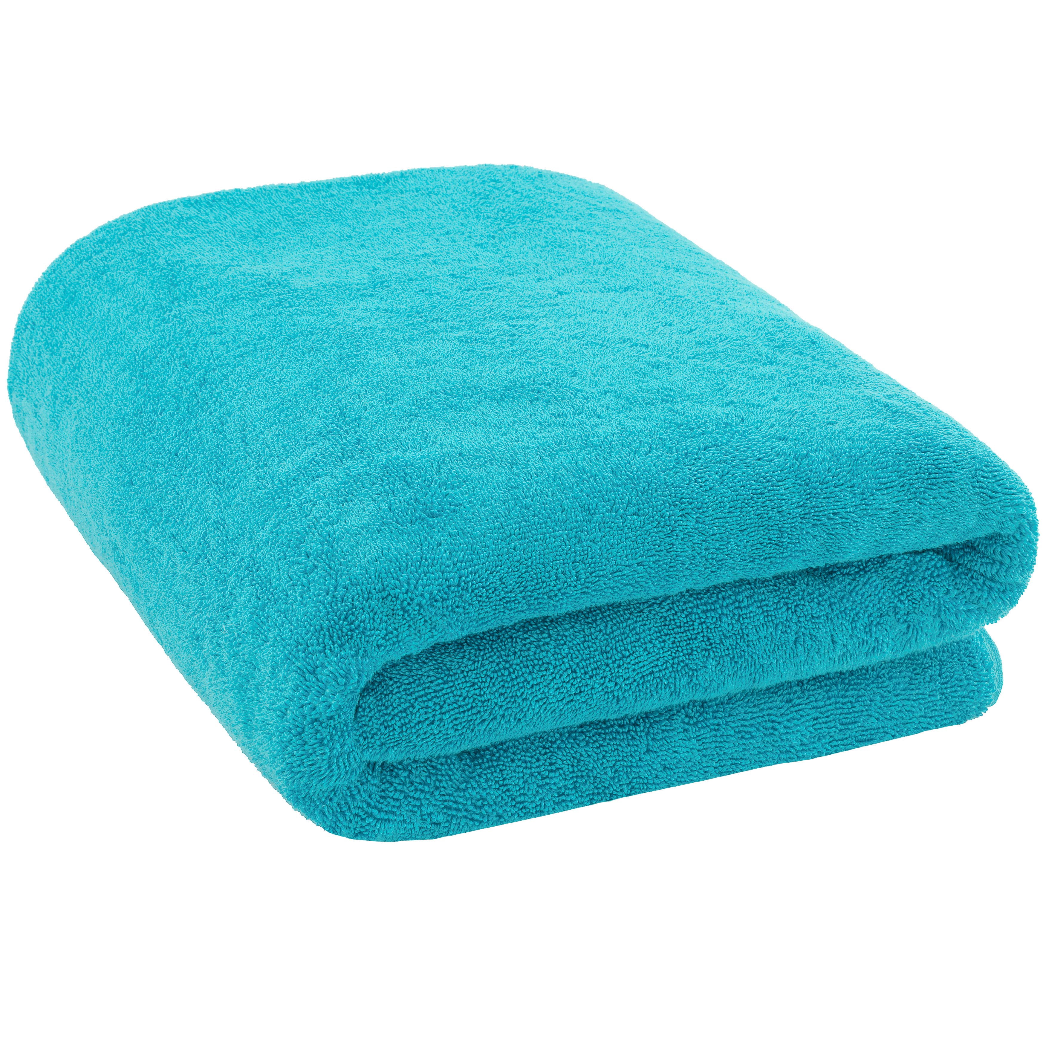 Cotton Paradise 100% Cotton 40"X80" Bath Sheet, Soft Absorbent Quick Dry Extra Large Bath Towels for Bathroom, Aqua Blue