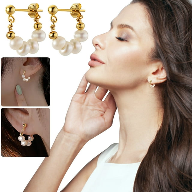Pendientes de perlas elegantes, pendientes de cuentas, pendientes vintage, pendientes de perlas, los pendientes