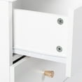 thumbnail image 3 of HSUNNS White 6 Drawer Dresser, Simple Storage Cabinet with Easy Pull Handle for Living Room and Bedroom, Chest of Drawers, 2 Small Drawers and 4 Big Drawers, White, 3 of 10