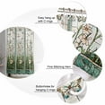 thumbnail image 7 of Shower Curtains Butterfly Bath Curtain Teal Green Leaves Flower Waterproof Bathroom Shower Curtain Set with Hooks Decoration 36 x 72 Inches, 7 of 7