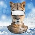 thumbnail image 1 of BKER 3D Cat Animal Ice Silk Ski Ride Face With Ears For Outdoor Activities Like Music Festivals Rave Parties Skiing Halloween Parties, 1 of 4