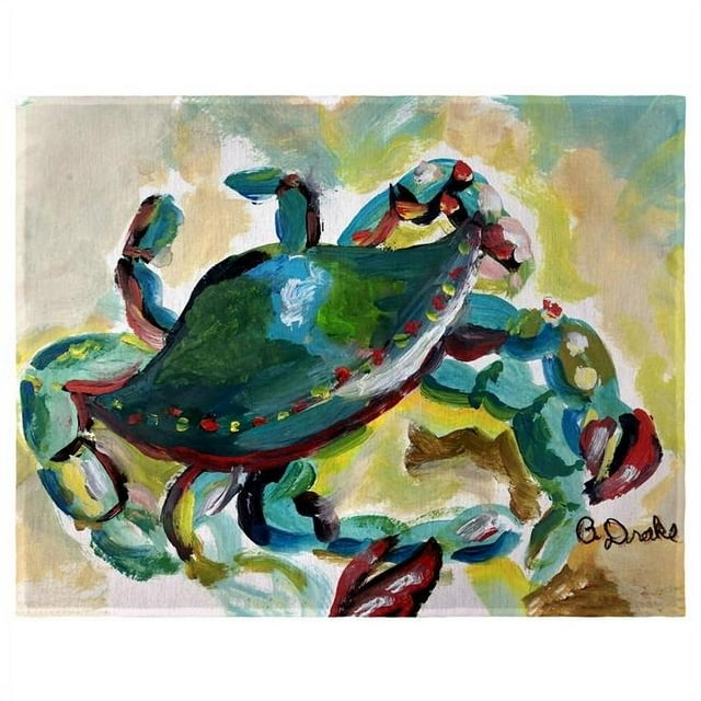 Betsydrake PM1166 14 x 18 in. Colorful Crab Place Mat - Set of 4