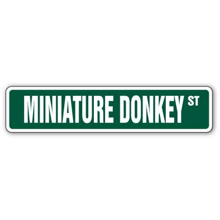 MINIATURE DONKEY Aluminum Street Sign small mule ranch farm rides | Indoor/Outdoor |  18