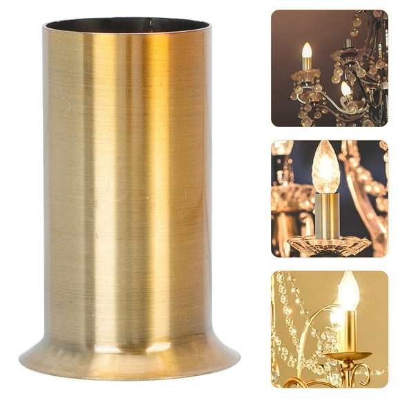 10pcs Covers Sleeves Chandelier Socket Covers Flanging Sleeve Chandelier Lamp Holder Candelabra Base Accessories 30x50mm