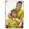 thumbnail image 3 of Letreros de hojalata de fútbol, decoración de pared deportiva, placa de arte vintage, pintura de hierro para cueva de hombre, hogar, cafetería, jardín, club, bar, 3 of 5