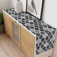 thumbnail image 4 of Black Morocco Table Runner - 60 Inch Long, Kitchen Dining Table Runner Dresser Scarves, Retro Geometric Grey Ethnic Tribal Art Farmhouse Decor for Coffee Tables Wedding Party Banquet, 4 of 8
