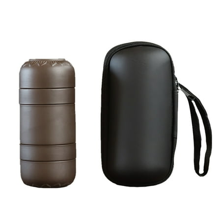

Portable Travel Tea Set Multi-purpose Teapot One Pot Four Cups Ceramic Tea Art Cup for Travel Camping (Stainless Steel Filter)