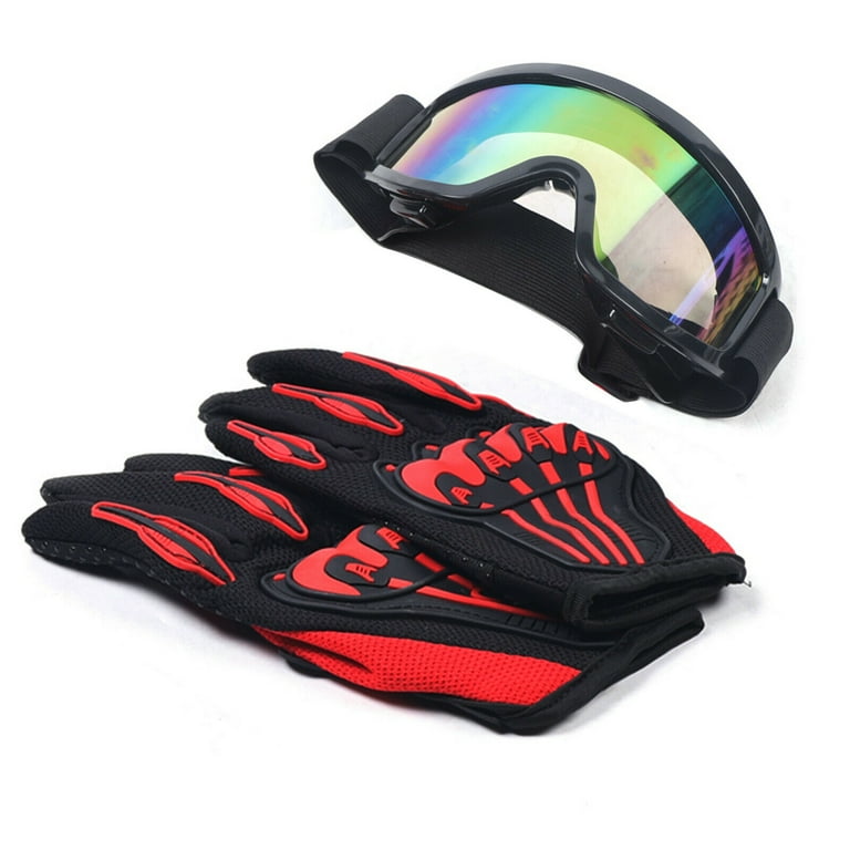 ANQIDI Youth Kids Motocross Helmet Kit Offroad Helmet Gloves