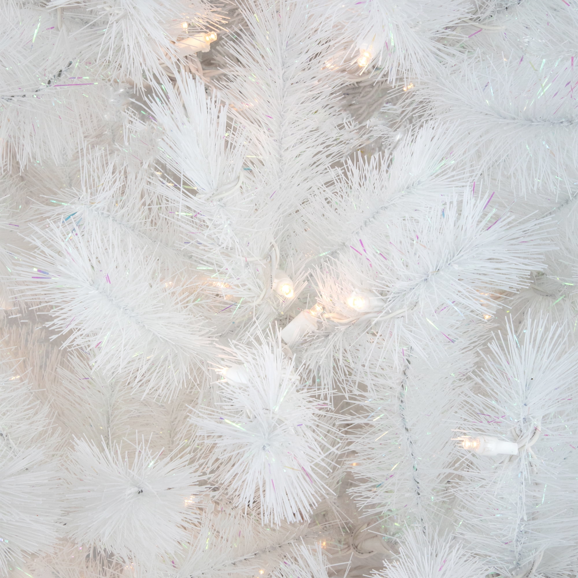 Northlight Pre-Lit White Alaskan Pine Artificial Christmas Tree Warm White LED Lights