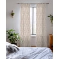 thumbnail image 3 of Brown Sheer Curtains 84 Inch Length 2 Panels Set for Living Room/Bedroom, Modern Abstract Art Farmhouse Kitchen Curtains with Grommet Semi-Sheer Curtains Drapes Voile Window Treatments 52"x84"x2, 3 of 7