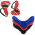 thumbnail image 1 of 3 Pcs Couvre-Visage en Silicone avec Poignée de Contrôleur Tactile Rouge pour Accessoires Oculus Quest 2, 1 of 8