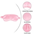 thumbnail image 2 of Miangastore Blindfolds Silk Pastel Pink 4Pcs 8.3X3.9in, 2 of 9