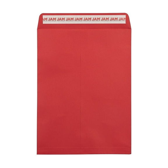 JAM Paper Self Seal Catalog Envelope 9" x 12" Red 50/Pack (188447598I)