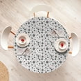 thumbnail image 4 of Ambesonne Bowling Fitted Round Tablecloth, Scattered Game, 36"- 40" Diameter, Grey White Red, 4 of 5