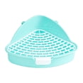 thumbnail image 1 of Inodoro para mascotas, Caja de arena para conejos, Ahorro de espacio, Orinal para cama para mascotas, Arena para mascotas desmontable Azul Yuyangstore Inodoro con bandeja sanitaria para conejos, 1 of 8