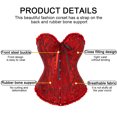 thumbnail image 3 of Corsé deshuesado con cordones para mujer, corpiño, lencería, Bodyshaper, Top, corsé de princesa, negro y rojo, 3 of 7