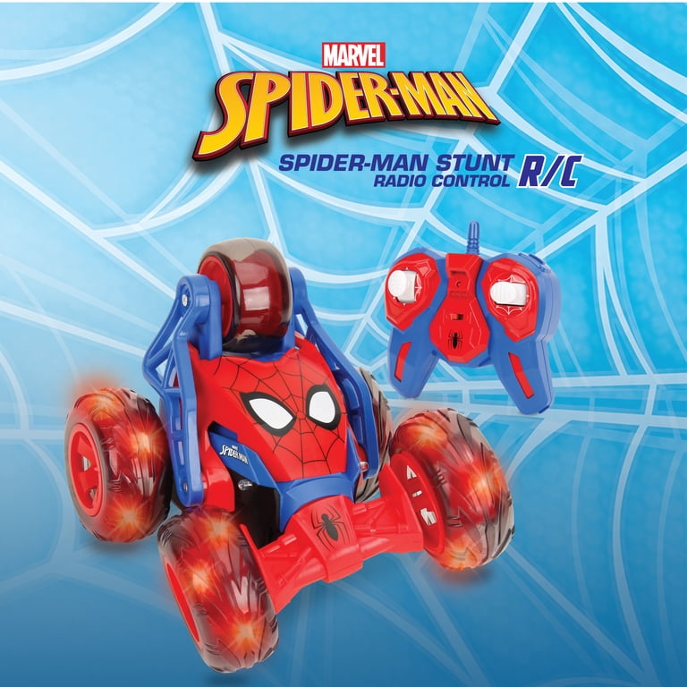 Jada Marvel Spider-Man 5-Wheel RC Stunt Car with Light-Up Effects