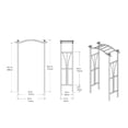 thumbnail image 4 of Vita 45"L x 21"W x 84"H London Vinyl Arbor, White, 4 of 6