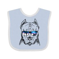 Inktastic Pitbull Sketch Portrait with Sunglasses Boys or Girls Baby Bib
