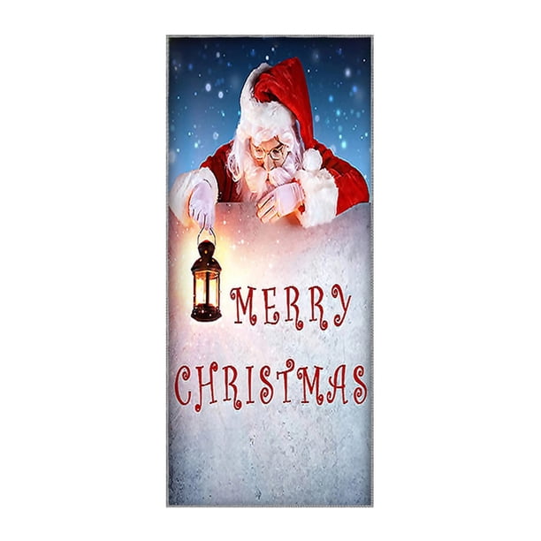 Adornos navideños, regalos navideños, decoración navideña para puertas, telas colgantes, ambiente festivo, cortinas para puertas, tapices para puertas.