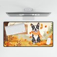 thumbnail image 4 of Welcome Fall Boston Terrier Cozy Autumn Field Pumpkins Golden Leaves Desk Mat Full Keyboard Mouse Pad Gentleman Dog Lover Gifts Large Mousepad - 12013, 4 of 5