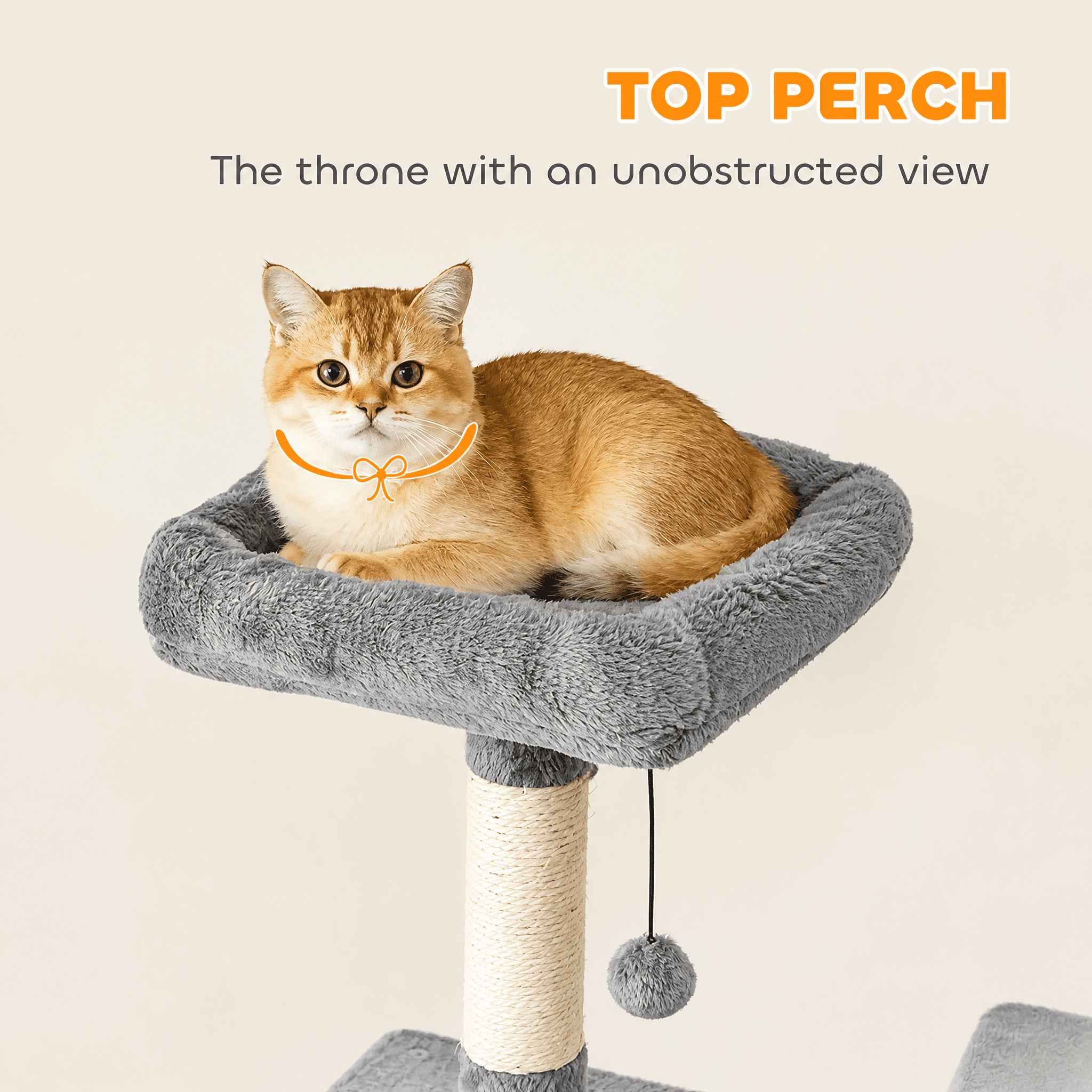 80" Tall Cat Tree Multi-Level Cat Tower