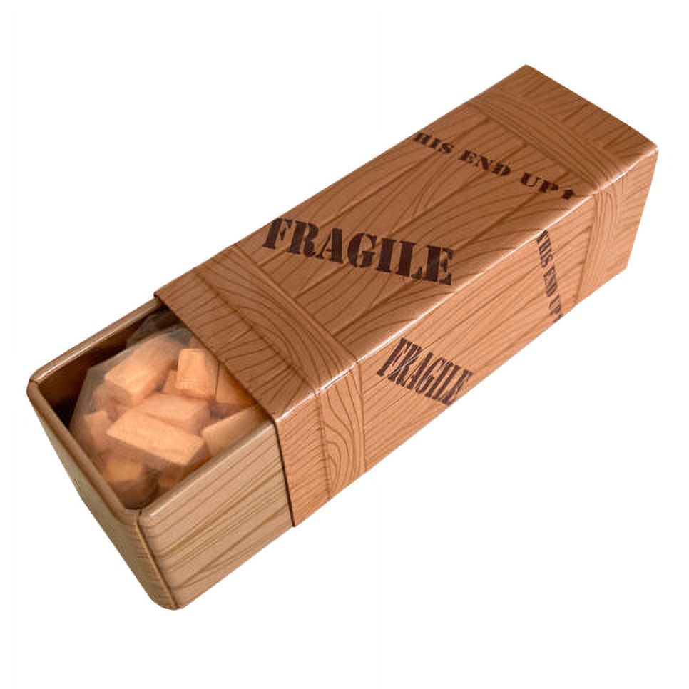 Boston America A Christmas Story FRA-GEE-LAY Wood Crate, Orange Sour Candy, Collectible Slider Tin Shaped filled with Leg Lamp Shaped Candies, 1.5 Ounce Tin