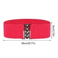 thumbnail image 3 of serony Ceinture de Robe Élastique Style Simple Universelle Ajustable Confortable avec Boucles Multicolore Ceintures de la Saint-Valentin pour Femmes Robes Fuchsia, 3 of 6