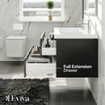 thumbnail image 2 of Eviva Surf 57" Black-Wood Modern Bathroom Vanity Set with Integrated White Acrylic Double Sink, 2 of 7