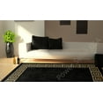 Contemporary Black Bordered Greek Key Area Rug - Actual 1' 7