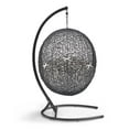 thumbnail image 4 of Modway Encase Sunbrella® Swing Outdoor Patio Lounge Chair in Black White, 4 of 8