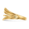 thumbnail image 2 of 14K Yellow Gold Ring Band Fashion Open Back Textured, Size 7, 2 of 4