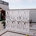 thumbnail image 3 of Miniyam Metal Outdoor Privacy Screen 74" x 45.3" – Waterproof, Rust-Proof Room Divider, White, 3 of 7