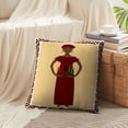thumbnail image 3 of LALILO Throw Pillow Covers African Woman Traditional Clothes With African Cushion Cover 18" x 18", 2 Pack, 3 of 6
