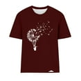 thumbnail image 4 of FAIWAD Hauts d'Été pour Femmes Manches Courtes Imprimé Floral Chemises Décontractées Tunique Ample, 4 of 4