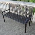 thumbnail image 2 of Steel Patio 50-in American Pride Bench in Coffee Finish, 2 of 4
