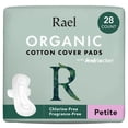 thumbnail image 1 of Toallas sanitarias Rael para mujer, algodón orgánico, 28 unidades, 1 of 8