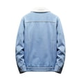 thumbnail image 5 of Jackets For Men Winter Sherpa Lined Denim Button Down Jacket With Pockets Workwear Coat Vintage Trendy Weekend Outdoor Outfits, 5 of 6