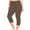 Khaki, variant on Timegard Womens Capri Pants High Waisted Lightweight Short Leggings Beach Travel Casual Slim Crop Pants
