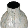 thumbnail image 4 of DecMode 28" Handmade Mosaic Inspired White Mother of Pearl Shell Vase with Pastel Blue and Pink Accents, 4 of 11
