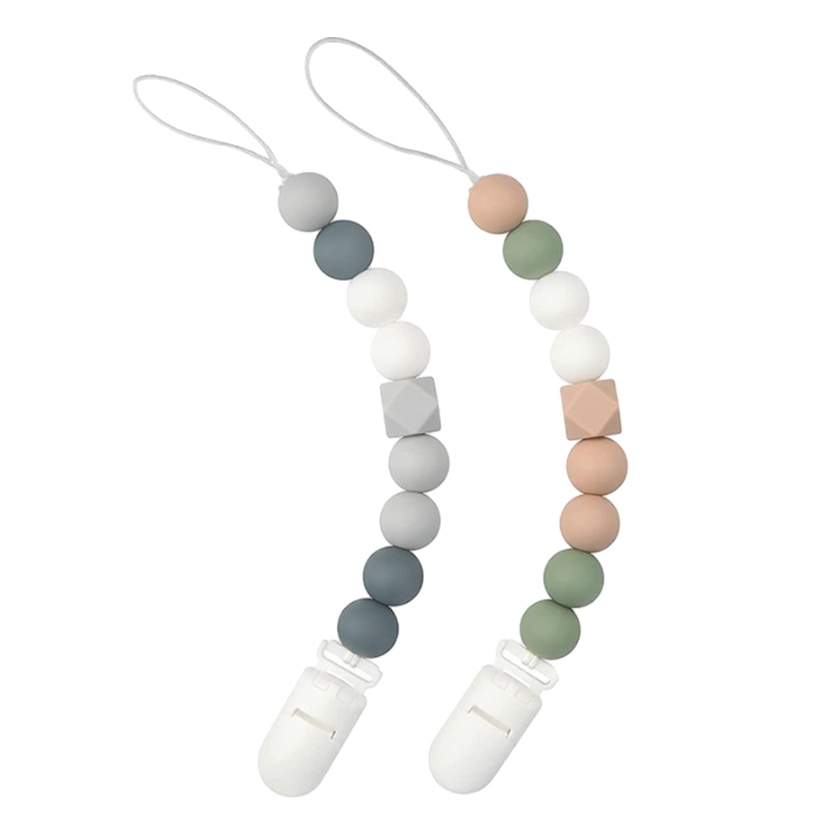 2pcs Pacifier Clip for Baby Boys Girls, Pacifier Holde,Neutral Clips for Baby Gift - style:style2