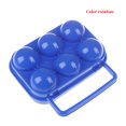 thumbnail image 1 of ziyahi Plastic Egg Container Camping Portable Picnic Holder Kitchen Egg Storage Box 6 Grid Color Random, 1 of 8