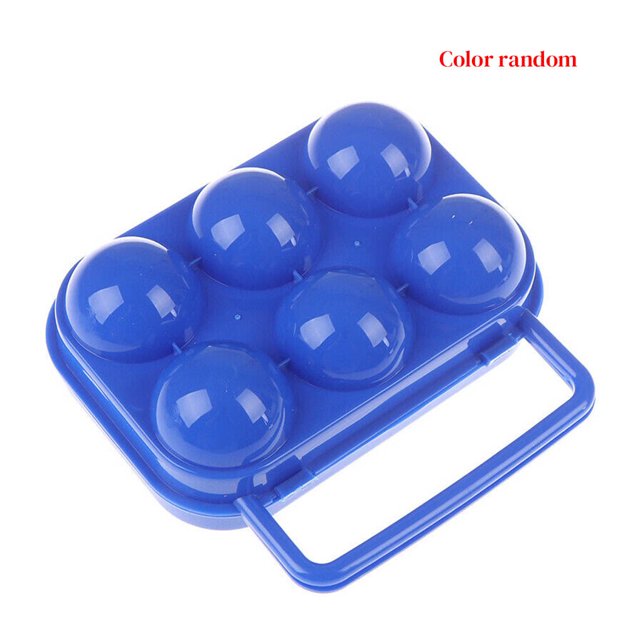 ziyahi Plastic Egg Container Camping Portable Picnic Holder Kitchen Egg Storage Box 6 Grid Color Random
