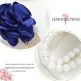 thumbnail image 3 of 2PCS Rose Wedding Wrist Boutonniere Corsage Fake Flower Bridal Corsage Bracelet for Bridesmaid Décor Womens, 3 of 5
