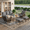 Dark Grey, variant on YODOLLA 6 Pcs Outdoor Furniture Set Clearance, 7-Seat Wicker Patio Funiture Sectional Sofa with High Back Swivel Rocker Chairs for Lawn, Deck, Backyard in Dark Blue