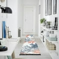thumbnail image 4 of Yayeee Runner Rug for Bedroom 2'x6' Machine Washable Hallway Non Slip Mat, White Sea Plants, 4 of 8