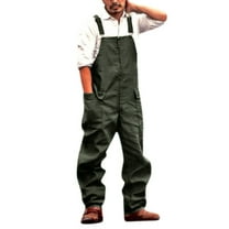 Outfmvch Cargo Pants For Men Jeans For Men Mens Bib Overall Long Lightweight Casual Loose Fit Walkshort Jumpsuit Button Rompers Romper Bronze S