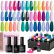 thumbnail image 1 of Beetles Kit de Esmalte en Gel 20 Piezas con Base y Top Coat, Fantasyland Collection 2023, tonos pastel, rosa brillante, p&uacute;rpura, azul marino, verde y glitter, Soak Off LED, regalo para muje, 1 of 7