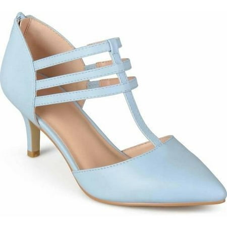 Womens T-strap Pointed Toe Matte Dress High Heels (Best High Heel Brands)