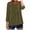 Army Green, variant on 3/4 Sleeve Blouses for Women Cotton Linen Round Neck Button Down Side Shirts Casual Loose Fit Tunic Tops (Navy,XL)
